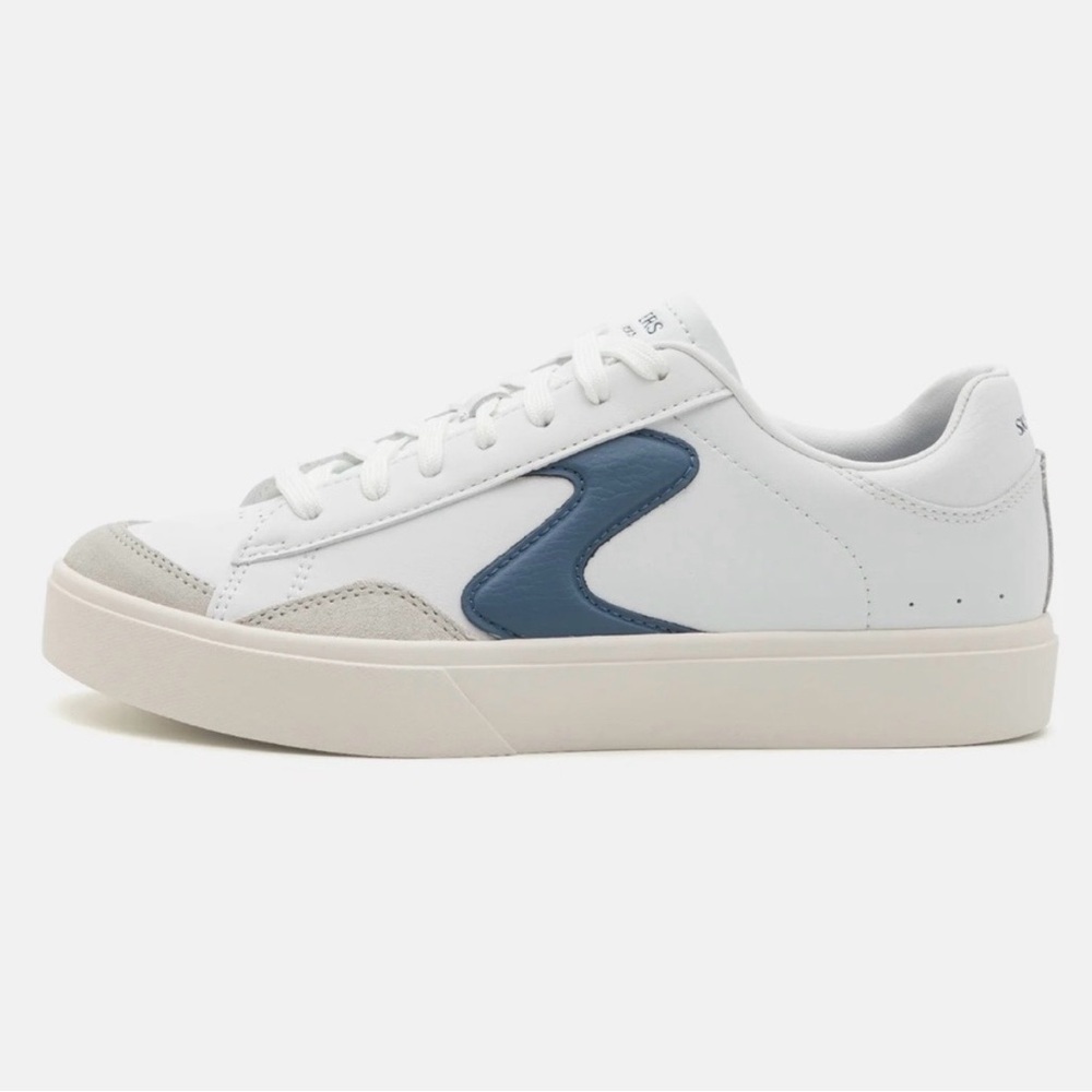 Skechers White and Blue Sneakers - Picture 2 of 6